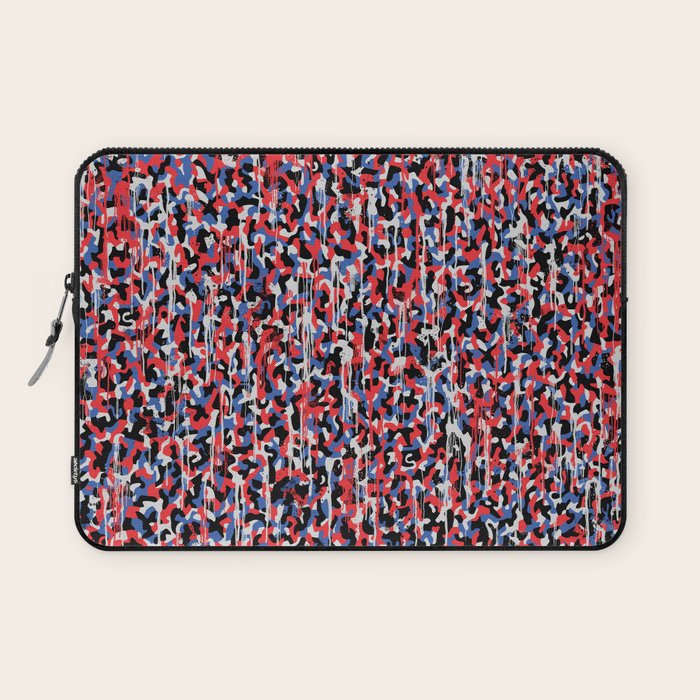 Graffiti style pattern - Berlin subway train seat camouflage design Laptop Sleeve Gallery Image 1