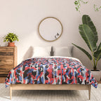 Graffiti style pattern - Berlin subway train seat camouflage design Comforter Gallery Image 3