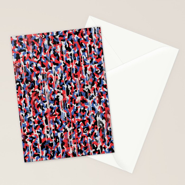 Graffiti style pattern - Berlin subway train seat camouflage design Stationery Card Gallery Image 2