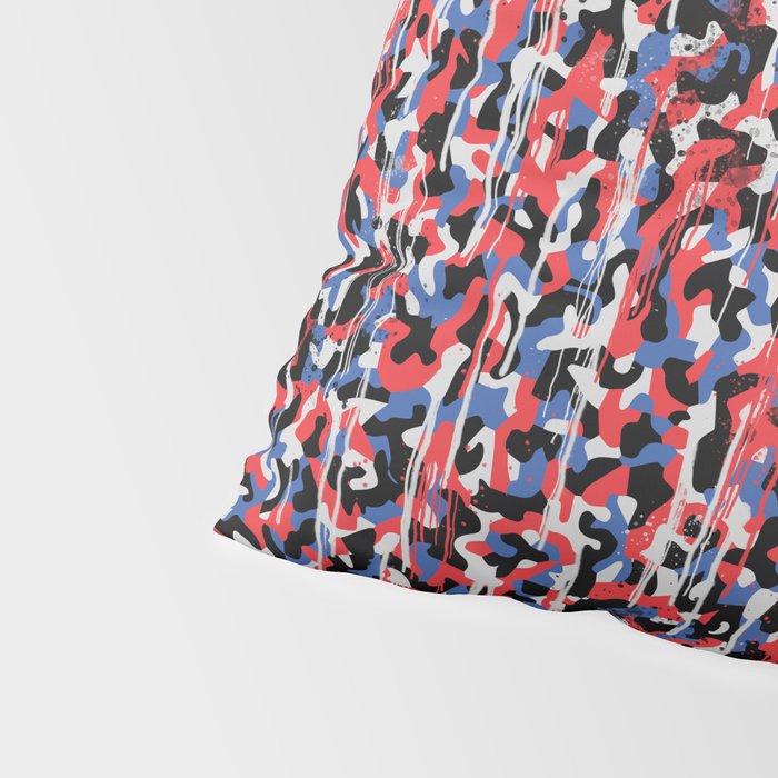 Graffiti style pattern - Berlin subway train seat camouflage design Pillow Sham Gallery Image 4