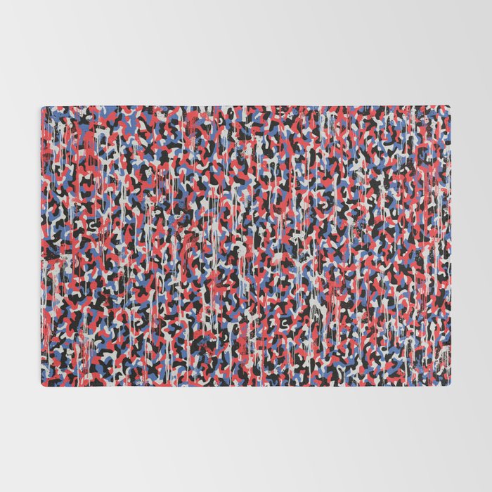 Graffiti style pattern - Berlin subway train seat camouflage design Rug Gallery Image 2