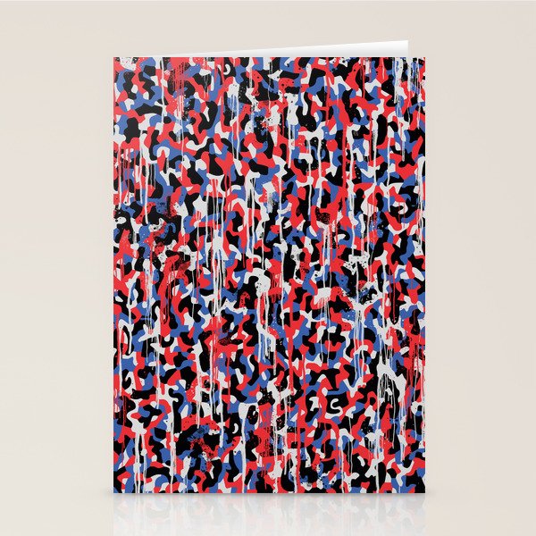 Graffiti style pattern - Berlin subway train seat camouflage design Stationery Card Gallery Image 2