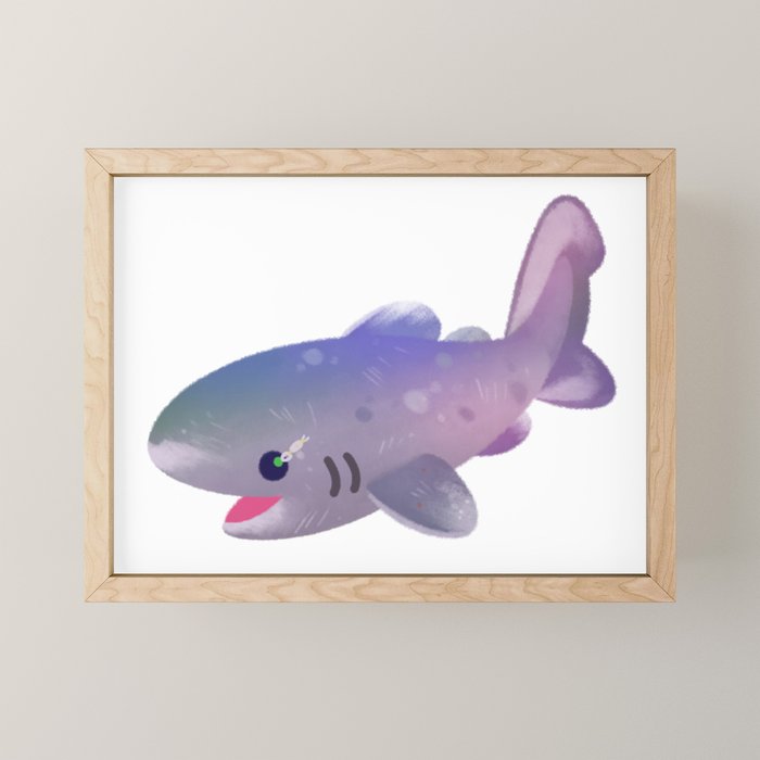 Shark day2 - bright Mini Art Print Gallery Image 1