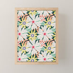 Summer Bloom - Dark Green Background  Mini Art Print Gallery Image 1