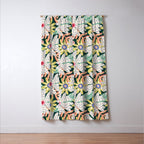 Summer Bloom - Dark Green Background  Window Curtain Gallery Image 3