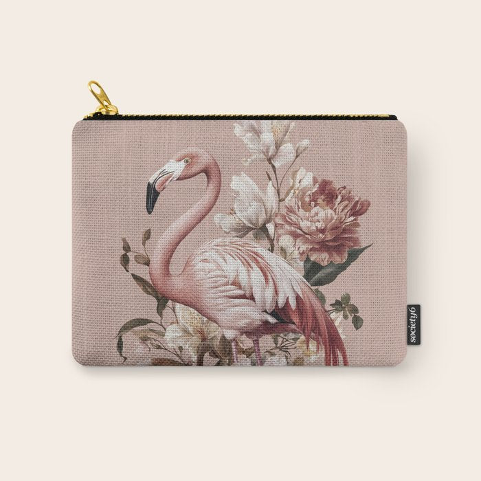 Floral Flamingo Romantic Serenade Carry All Pouch Gallery Image 1