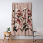 Floral Flamingo Romantic Serenade Window Curtain Gallery Image 5