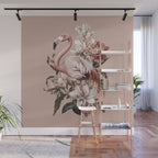 Floral Flamingo Romantic Serenade Wall Mural Gallery Image 1