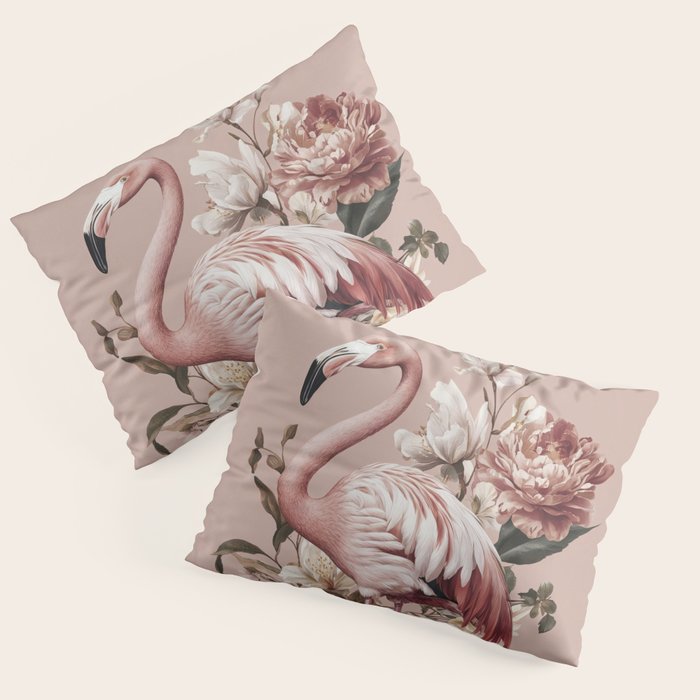 Floral Flamingo Romantic Serenade Pillow Sham Gallery Image 1