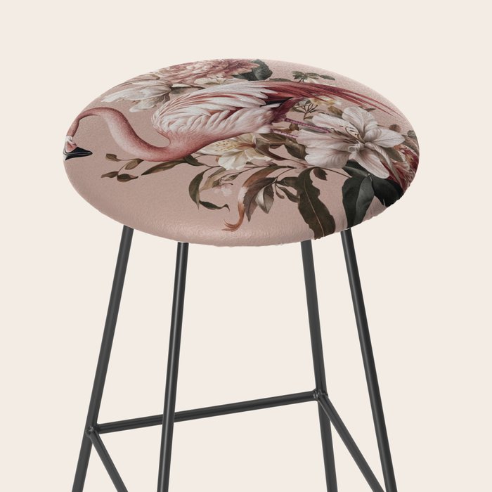 Floral Flamingo Romantic Serenade Stool Gallery Image 2