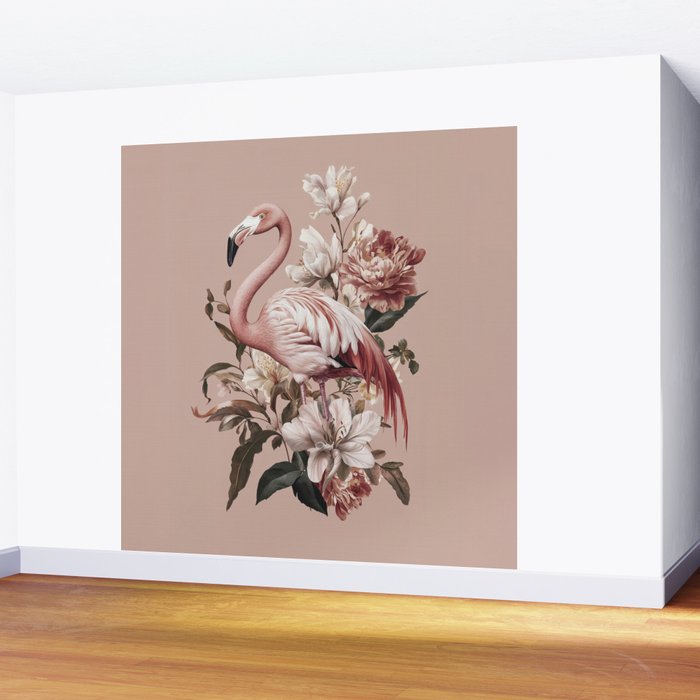 Floral Flamingo Romantic Serenade Wall Mural Gallery Image 2