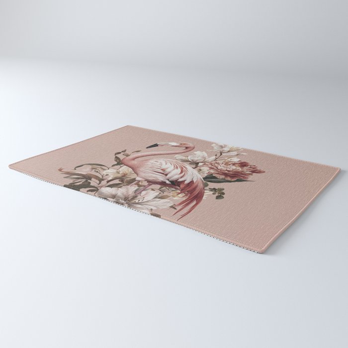 Floral Flamingo Romantic Serenade Rug Gallery Image 3