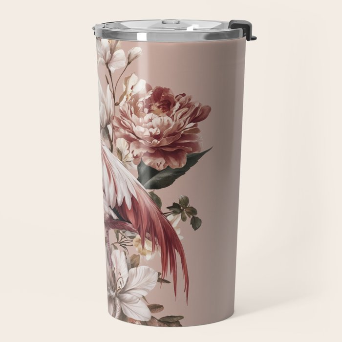 Floral Flamingo Romantic Serenade Travel Mug Gallery Image 2