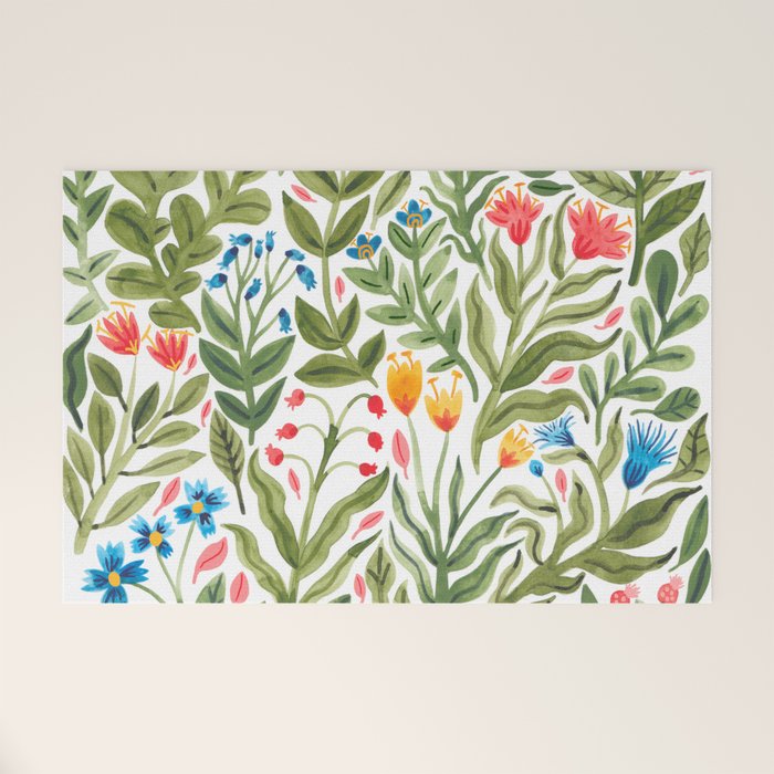 Blooming Flowers Welcome Mat Gallery Image 1