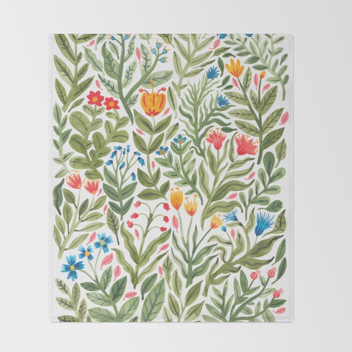 Blooming Flowers Throw Blanket Gallery Image 2