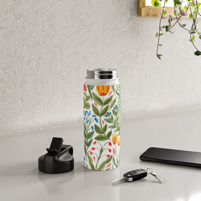 Blooming Flowers Water Bottle Gallery Image 4