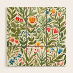 Blooming Flowers Wood Wall Art Gallery Image 1