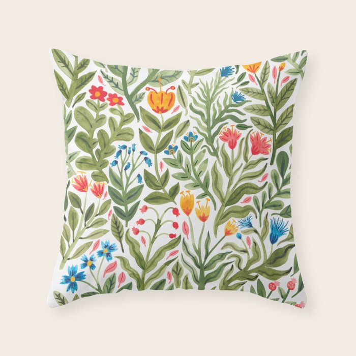 Blooming Flowers Throw Pillow Gallery Image 6