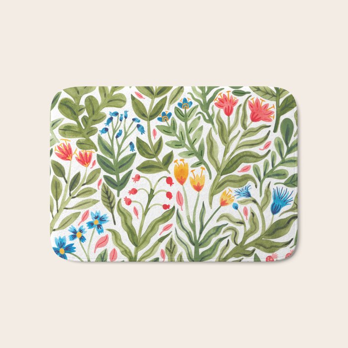 Blooming Flowers Bath Mat Gallery Image 1