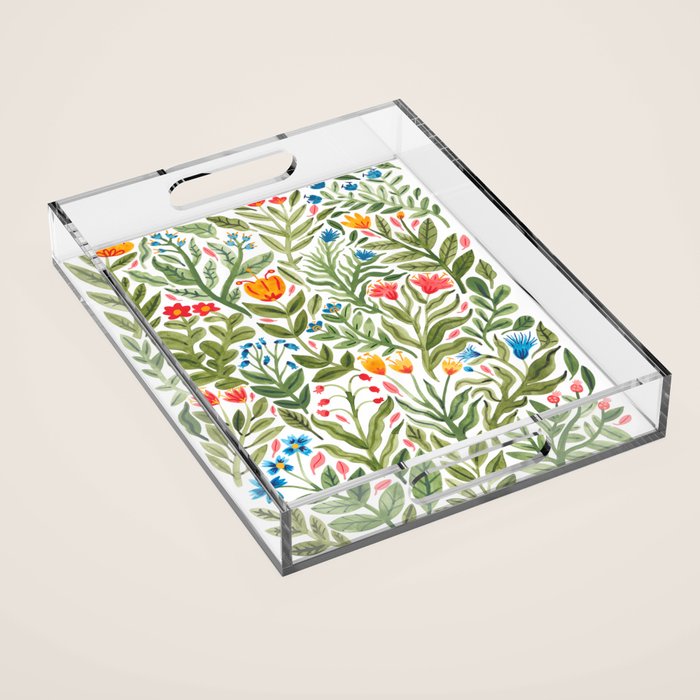 Blooming Flowers Acrylic Tray Gallery Image 1