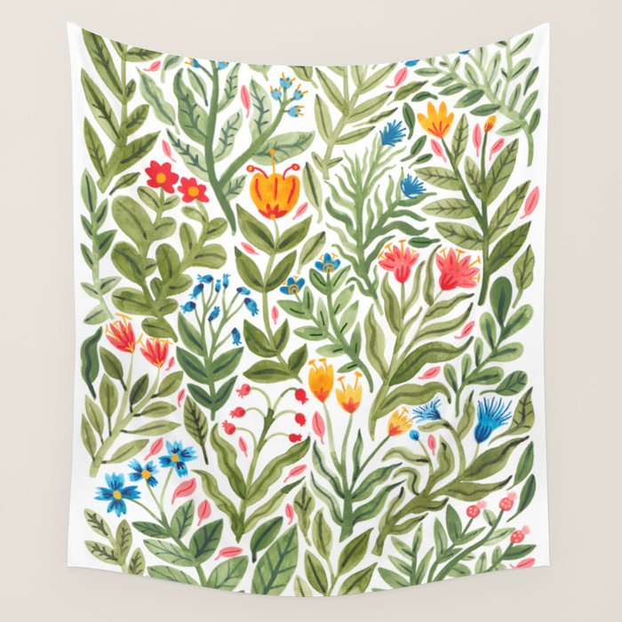 Blooming Flowers Wall Tapestry Gallery Image 4