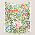 Blooming Flowers Wall Tapestry Gallery Image 4