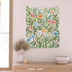 Blooming Flowers Wall Tapestry Gallery Image 2