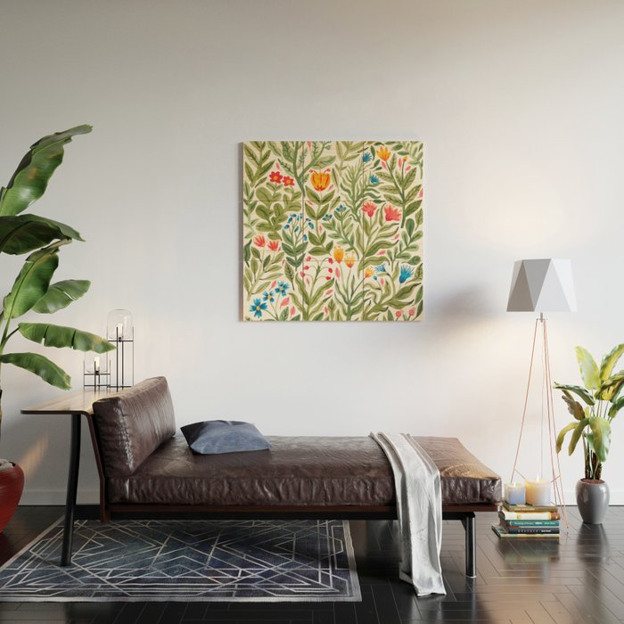 Blooming Flowers Wood Wall Art Gallery Image 2