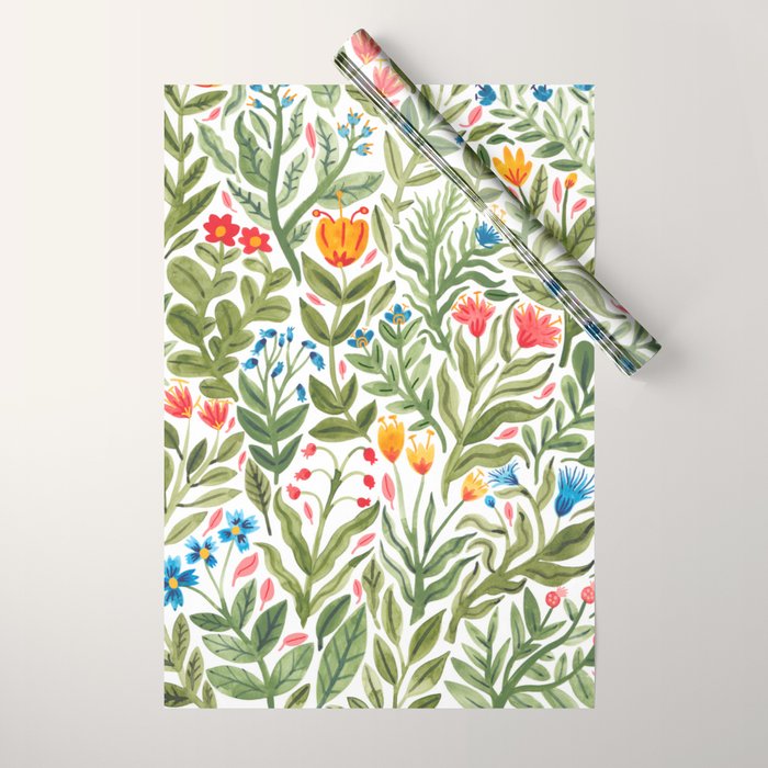 Blooming Flowers Wrapping Paper Gallery Image 1