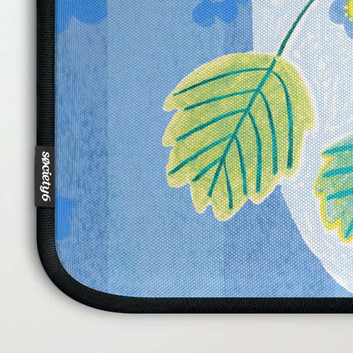 Sweet Strawberry Plant Friends in Sky Blue & Pink Laptop Sleeve Gallery Image 3
