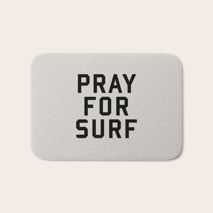 Pray For Surf Bath Mat Gallery Image 1