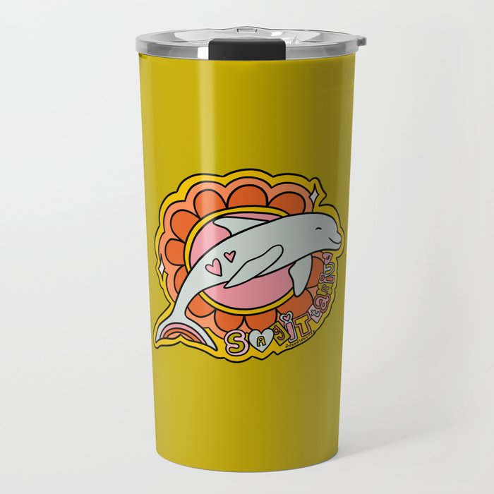 Sagittarius Dolphin Travel Mug Gallery Image 1