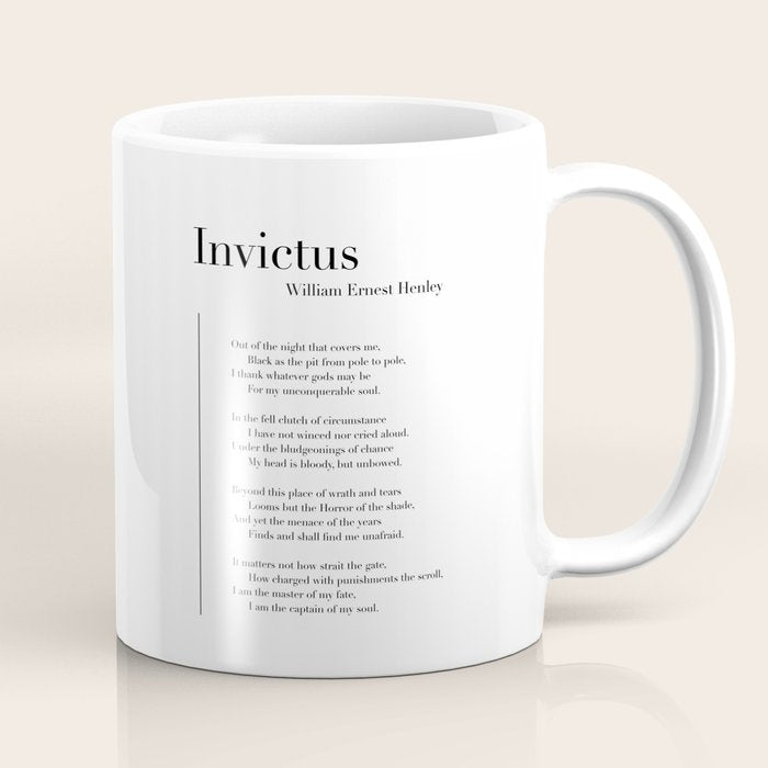 Invictus by William Ernest Henley Coffee Mug Gallery Image 1
