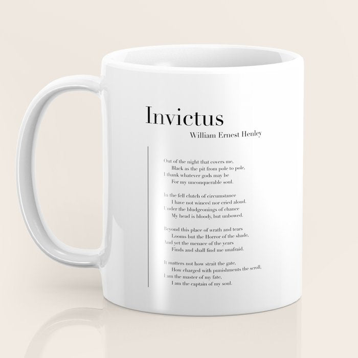Invictus by William Ernest Henley Coffee Mug Gallery Image 3