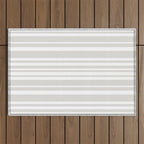 Classic Stripes XLII - Grey and White Outdoor Rug Gallery Image 1