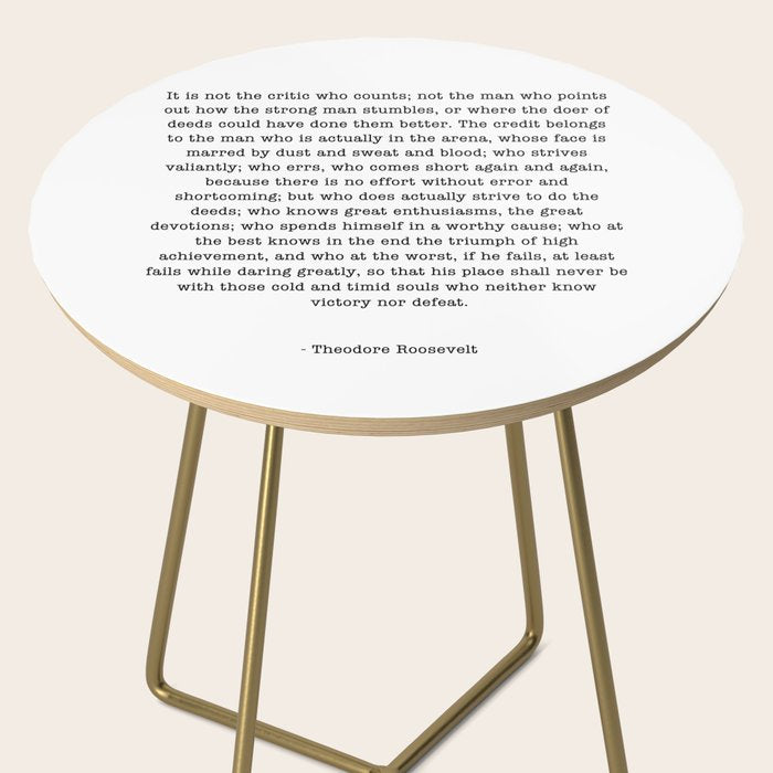 Man In The Arena Theodore Roosevelt Side Table Gallery Image 2
