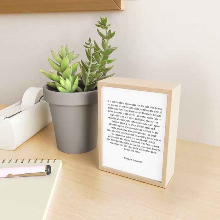 Man In The Arena Theodore Roosevelt Mini Art Print Gallery Image 2