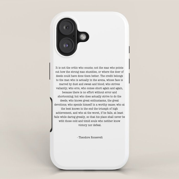 Man In The Arena Theodore Roosevelt iPhone Case Gallery Image 1