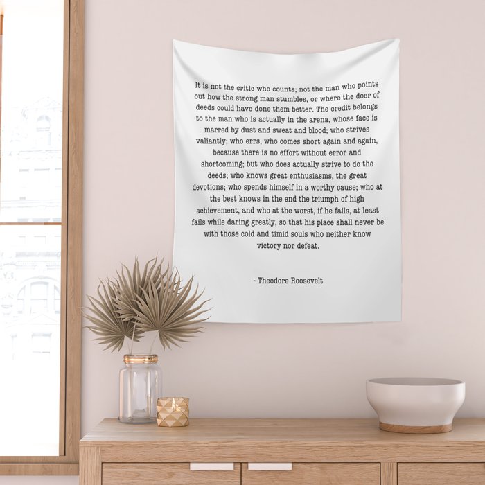 Man In The Arena Theodore Roosevelt Wall Tapestry Gallery Image 2