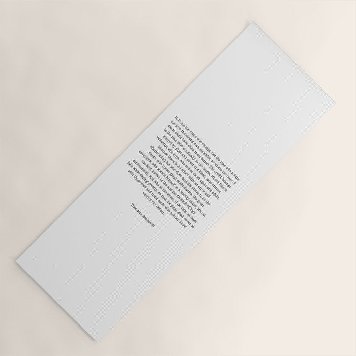 Man In The Arena Theodore Roosevelt Yoga Mat Gallery Image 1