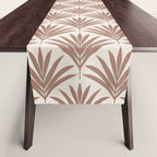 Modern Palm Leaf Pattern - Mocha Table Runner Gallery Image 1
