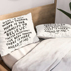 "Hope Is Not Wishful Thinking. Hope Is The Audacity To Believe" | Hand Lettered Motivational Design Pillow Sham Gallery Image 2