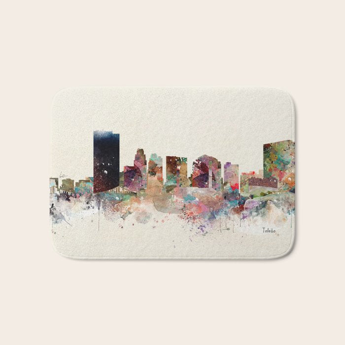 toledo ohio skyline Bath Mat Gallery Image 1