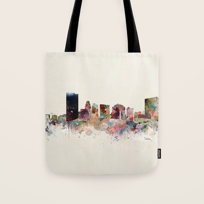 toledo ohio skyline Tote Bag Gallery Image 1