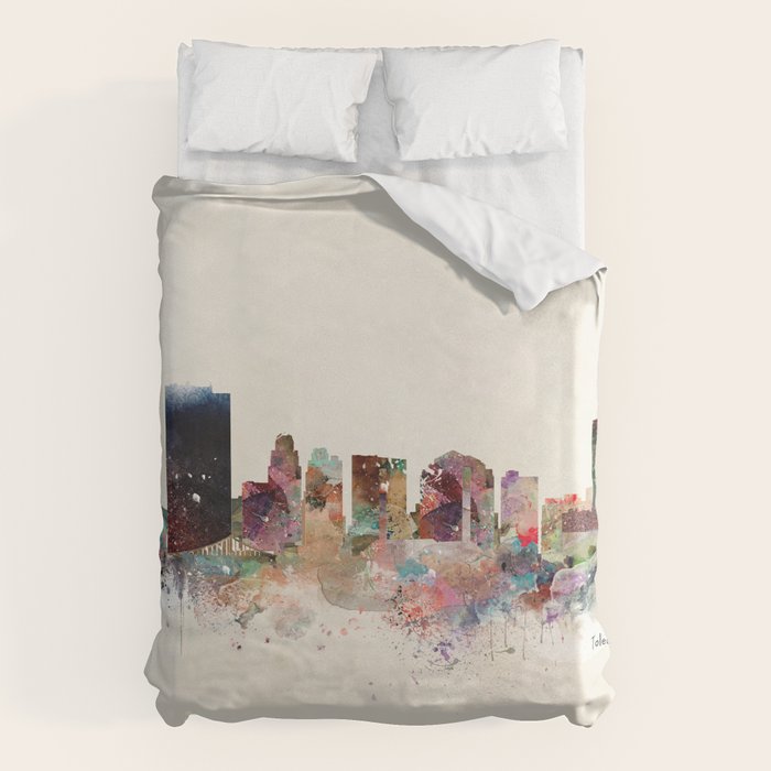 toledo ohio skyline Duvet Cover Gallery Image 6
