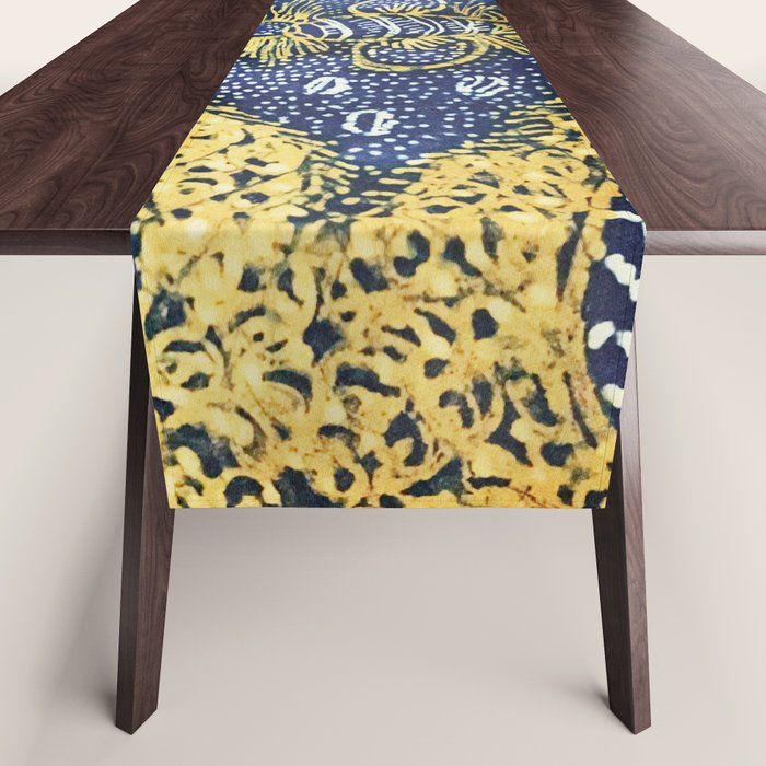 Vintage Indonesian Batik Butterfly Print Table Runner Gallery Image 1