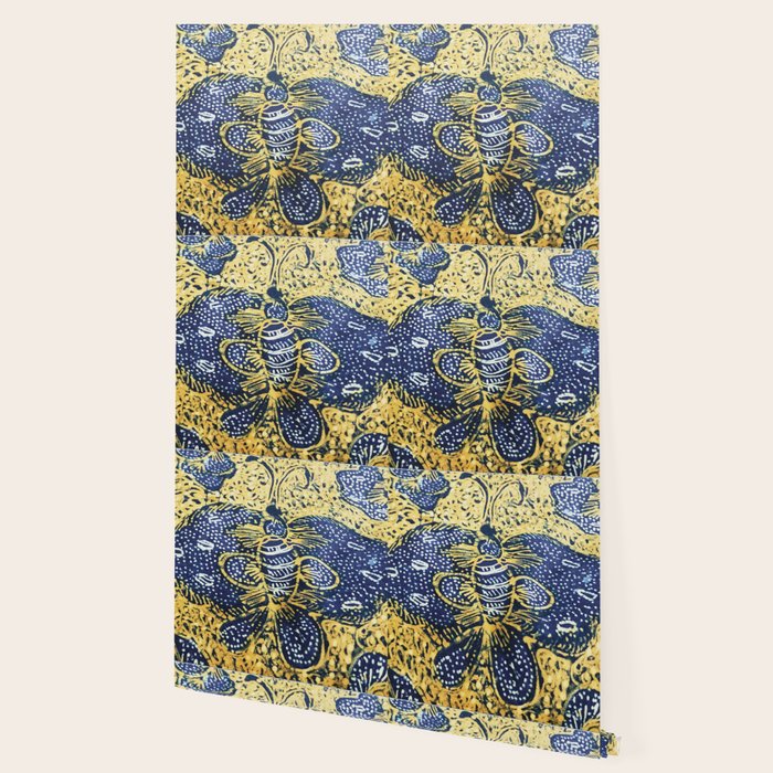 Vintage Indonesian Batik Butterfly Print Wallpaper Gallery Image 2
