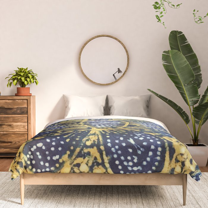 Vintage Indonesian Batik Butterfly Print Comforter Gallery Image 3