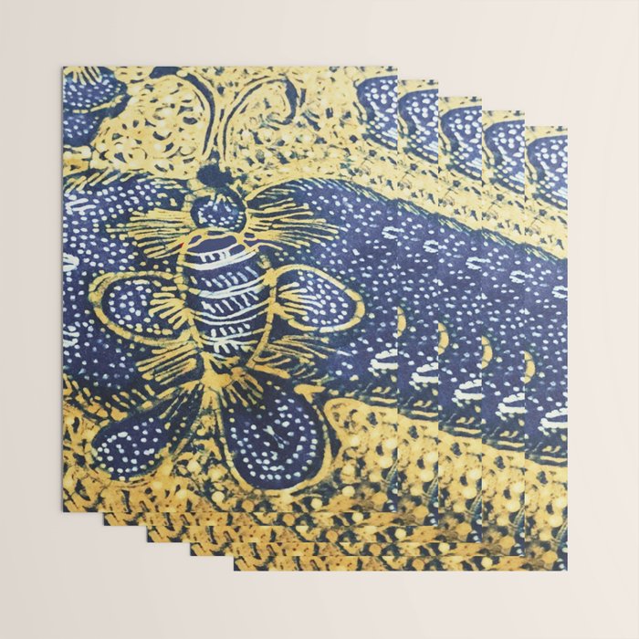 Vintage Indonesian Batik Butterfly Print Wrapping Paper Gallery Image 3