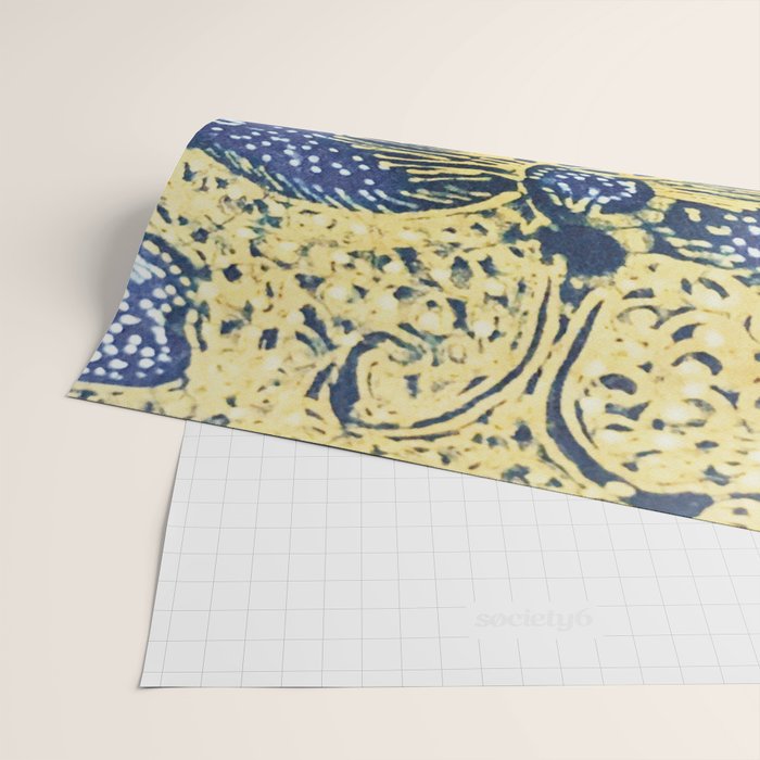 Vintage Indonesian Batik Butterfly Print Wrapping Paper Gallery Image 2